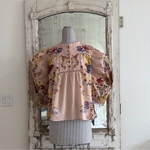 FARM Rio Pink Bouquet Blouse - size XL